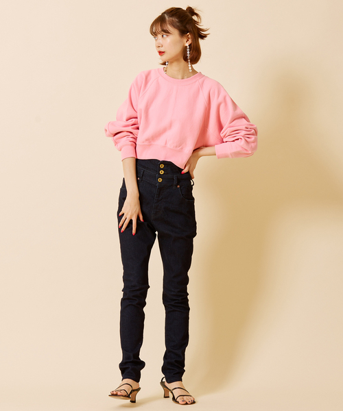 U by SPICK&SPAN（ユーバイスピックアンドスパン）の「マイクロスウェットトップス（スウェット・レディース・ピンク/バーガンディー・FREE）」の16枚目の写真