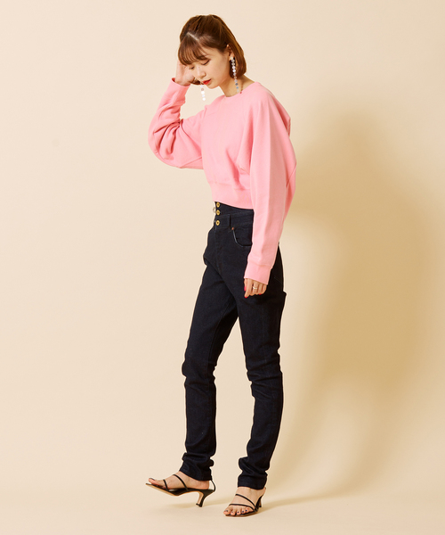 U by SPICK&SPAN（ユーバイスピックアンドスパン）の「マイクロスウェットトップス（スウェット・レディース・ピンク/バーガンディー・FREE）」の18枚目の写真