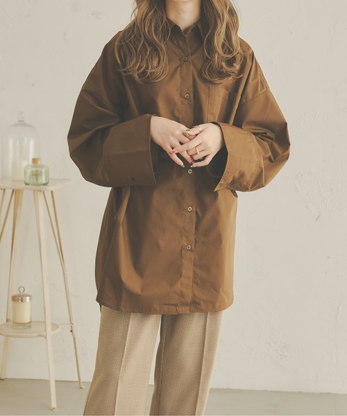 Ambre Neige(アンブルネージュ)の「ビッグスリーブシャツ/【WEB/EC限定商品】(シャツ/ブラウス・レディース・ダークブラウン/ベージュ/オフホワイト/クリーム・FREE)」の9枚目の写真