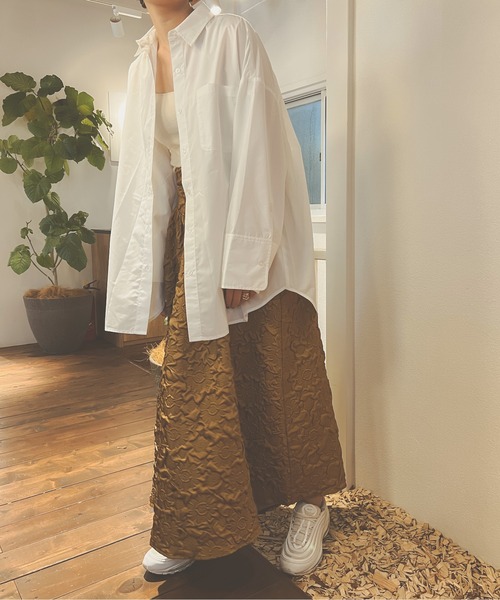 Ambre Neige(アンブルネージュ)の「ビッグスリーブシャツ/【WEB/EC限定商品】(シャツ/ブラウス・レディース・ダークブラウン/ベージュ/オフホワイト/クリーム・FREE)」の6枚目の写真