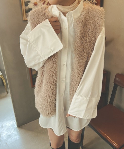 Ambre Neige(アンブルネージュ)の「ビッグスリーブシャツ/【WEB/EC限定商品】(シャツ/ブラウス・レディース・ダークブラウン/ベージュ/オフホワイト/クリーム・FREE)」の15枚目の写真