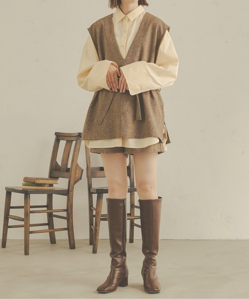 Ambre Neige(アンブルネージュ)の「ビッグスリーブシャツ/【WEB/EC限定商品】(シャツ/ブラウス・レディース・ダークブラウン/ベージュ/オフホワイト/クリーム・FREE)」の18枚目の写真