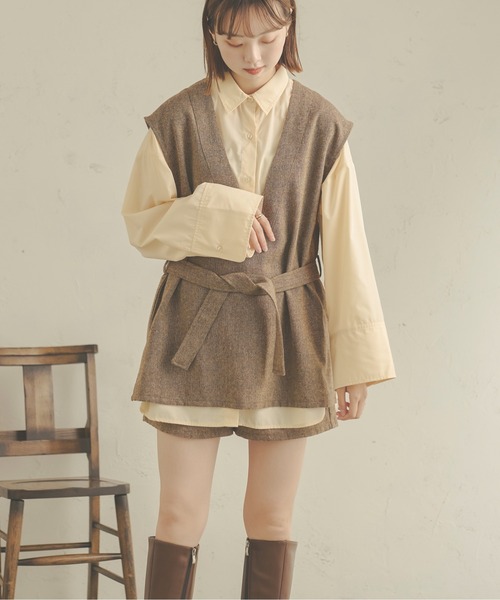 Ambre Neige(アンブルネージュ)の「ビッグスリーブシャツ/【WEB/EC限定商品】(シャツ/ブラウス・レディース・ダークブラウン/ベージュ/オフホワイト/クリーム・FREE)」の17枚目の写真