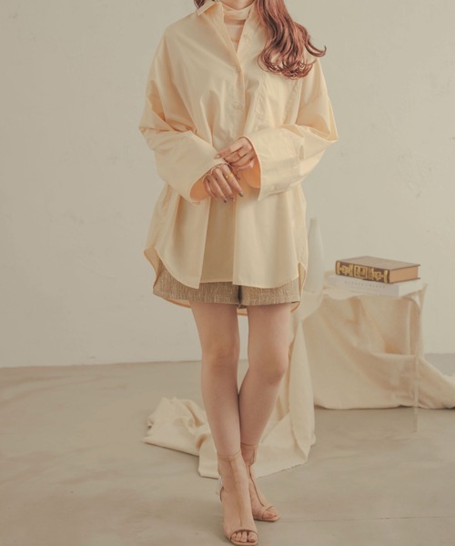 Ambre Neige(アンブルネージュ)の「ビッグスリーブシャツ/【WEB/EC限定商品】(シャツ/ブラウス・レディース・ダークブラウン/ベージュ/オフホワイト/クリーム・FREE)」の20枚目の写真
