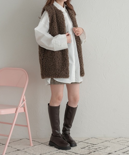 Ambre Neige(アンブルネージュ)の「ビッグスリーブシャツ/【WEB/EC限定商品】(シャツ/ブラウス・レディース・ダークブラウン/ベージュ/オフホワイト/クリーム・FREE)」の22枚目の写真