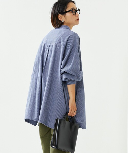 FREAK'S STORE（フリークスストア）の「フィッシャーマンストライプチュニックシャツ（シャツ/ブラウス・レディース・ブラウン/ブルー・ﾌﾘ-）」の13枚目の写真