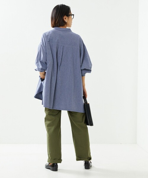 FREAK'S STORE（フリークスストア）の「フィッシャーマンストライプチュニックシャツ（シャツ/ブラウス・レディース・ブラウン/ブルー・ﾌﾘ-）」の16枚目の写真