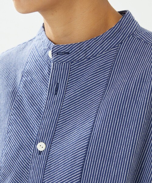 FREAK'S STORE（フリークスストア）の「フィッシャーマンストライプチュニックシャツ（シャツ/ブラウス・レディース・ブラウン/ブルー・ﾌﾘ-）」の18枚目の写真