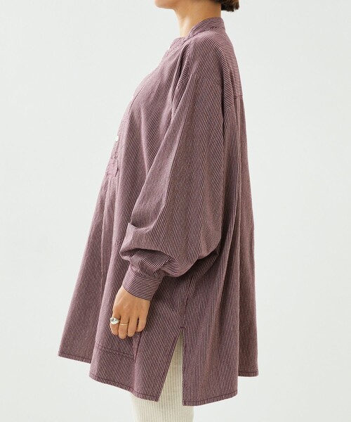 FREAK'S STORE（フリークスストア）の「フィッシャーマンストライプチュニックシャツ（シャツ/ブラウス・レディース・ブラウン/ブルー・ﾌﾘ-）」の21枚目の写真