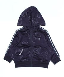 BABYDOLL（ベビードール）の「親子お揃い ラクガキ王冠総柄ラインジップパーカー 7036K (ボトム別売)（パーカー）」