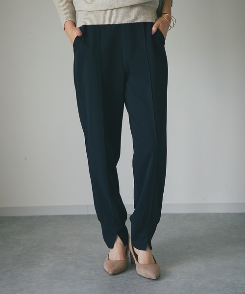 un dix cors(アンディコール)の「大人のリラックスパンツ ジョガーパンツ(その他パンツ・レディース・ライトグレー/ネイビー/キャメル・FREE)」の6枚目の写真