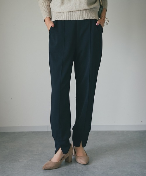 un dix cors(アンディコール)の「大人のリラックスパンツ ジョガーパンツ(その他パンツ・レディース・ライトグレー/ネイビー/キャメル・FREE)」の10枚目の写真