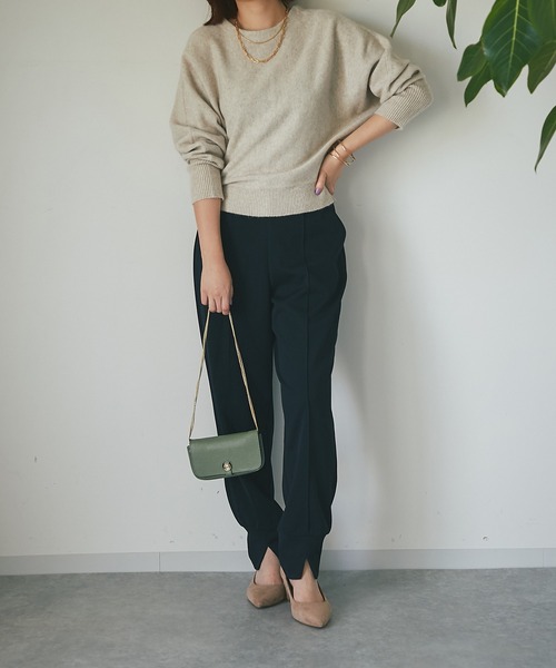 un dix cors(アンディコール)の「大人のリラックスパンツ ジョガーパンツ(その他パンツ・レディース・ライトグレー/ネイビー/キャメル・FREE)」の13枚目の写真