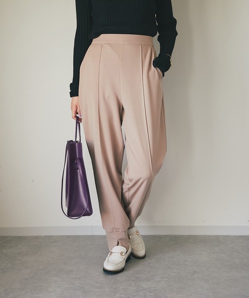 un dix cors(アンディコール)の「大人のリラックスパンツ ジョガーパンツ(その他パンツ・レディース・ライトグレー/ネイビー/キャメル・FREE)」の17枚目の写真