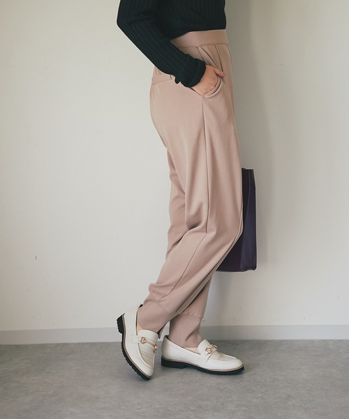 un dix cors(アンディコール)の「大人のリラックスパンツ ジョガーパンツ(その他パンツ・レディース・ライトグレー/ネイビー/キャメル・FREE)」の18枚目の写真