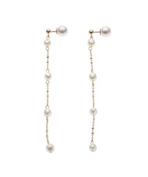 LAGUNAMOON | LADYフェイクパールカッティングチェーンピアス(ピアス（両耳用）)