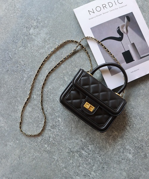 BLUEEAST（ブルーイースト）の「キルティングチェーンショルダーバッグ（ショルダーバッグ・レディース・ブラック/ピンク/パープル・FREE）」の10枚目の写真