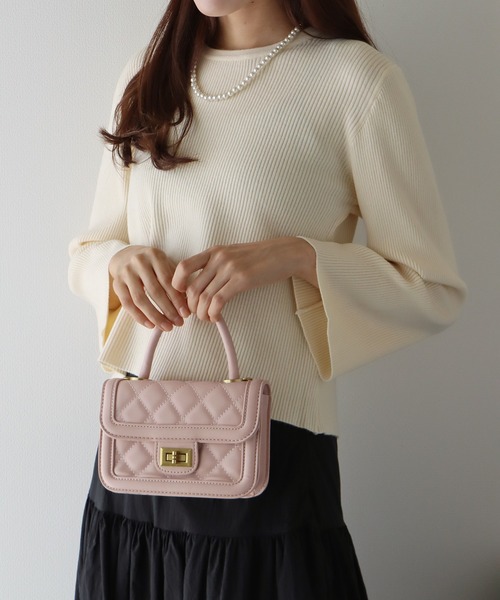 BLUEEAST（ブルーイースト）の「キルティングチェーンショルダーバッグ（ショルダーバッグ・レディース・ブラック/ピンク/パープル・FREE）」の12枚目の写真