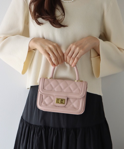 BLUEEAST（ブルーイースト）の「キルティングチェーンショルダーバッグ（ショルダーバッグ・レディース・ブラック/ピンク/パープル・FREE）」の13枚目の写真