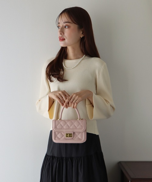 BLUEEAST（ブルーイースト）の「キルティングチェーンショルダーバッグ（ショルダーバッグ・レディース・ブラック/ピンク/パープル・FREE）」の14枚目の写真