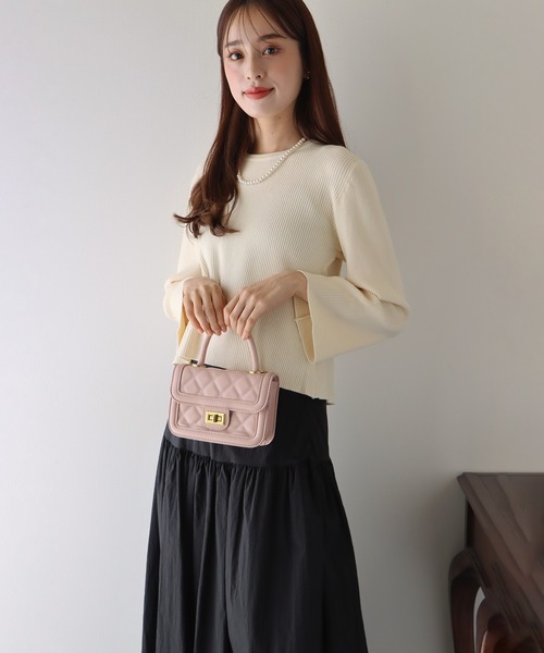 BLUEEAST（ブルーイースト）の「キルティングチェーンショルダーバッグ（ショルダーバッグ・レディース・ブラック/ピンク/パープル・FREE）」の15枚目の写真