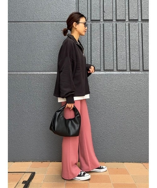 HONEYSUCKLE ROSE(ハニーサックルローズ)の「【HONEYSUCKLE ROSE】「nobee」フレアパンツ(スラックス・レディース・オレンジ/ブラック/オフホワイト・L/S/M)」の22枚目の写真