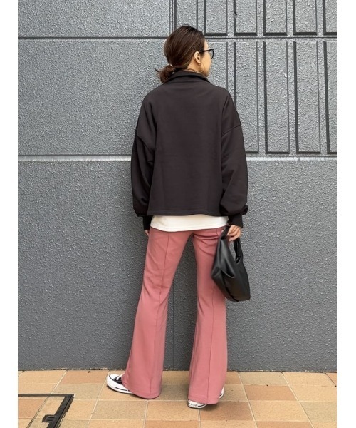 HONEYSUCKLE ROSE(ハニーサックルローズ)の「【HONEYSUCKLE ROSE】「nobee」フレアパンツ(スラックス・レディース・オレンジ/ブラック/オフホワイト・L/S/M)」の21枚目の写真