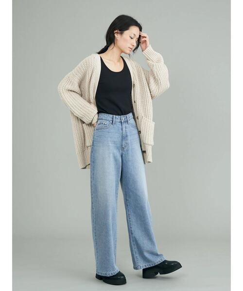 AMERICAN HOLIC(アメリカンホリック)の「【WEB限定】バギーワイドパンツ(+3cm)(デニムパンツ・レディース・ライトインディゴブルー・L/M/S)」の21枚目の写真