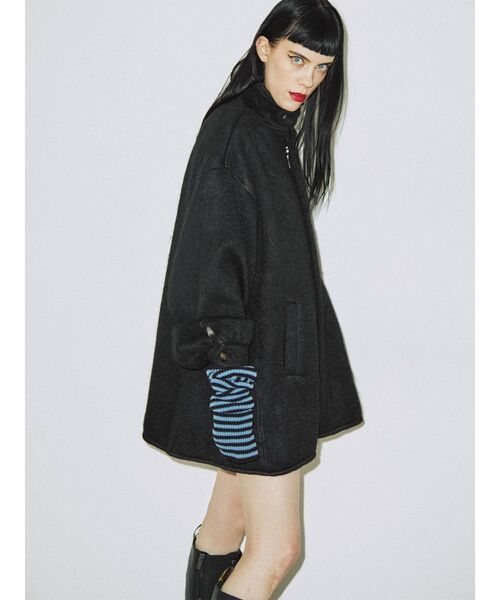 jouetie（ジュエティ）の「フレアスライバーコート（その他アウター・レディース・ライトブルー/ブラック/オフホワイト/グリーン・MEDIUM）」の8枚目の写真