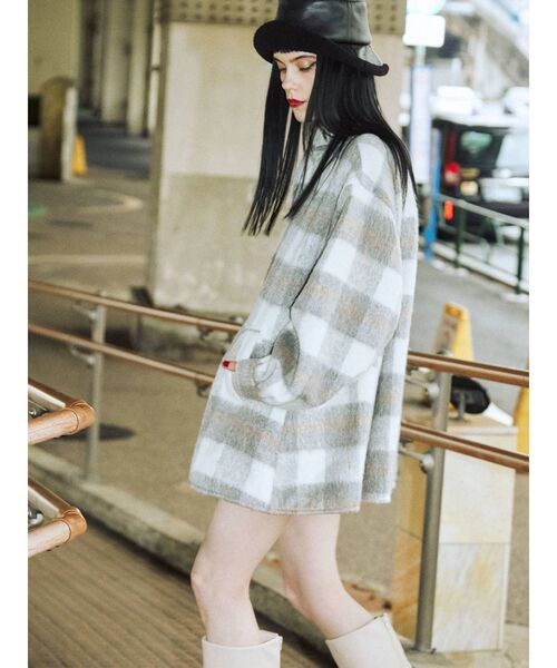 jouetie（ジュエティ）の「フレアスライバーコート（その他アウター・レディース・ライトブルー/ブラック/オフホワイト/グリーン・MEDIUM）」の13枚目の写真