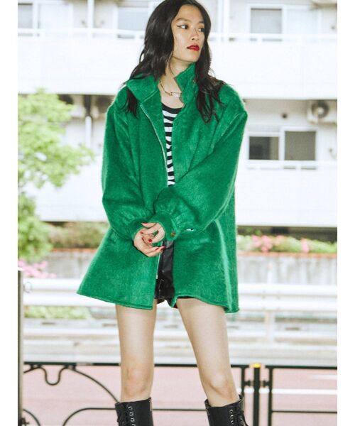 jouetie（ジュエティ）の「フレアスライバーコート（その他アウター・レディース・ライトブルー/ブラック/オフホワイト/グリーン・MEDIUM）」の19枚目の写真