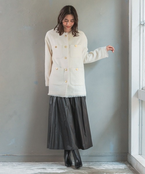 LEPSIM（レプシィム）の「キレイめヒールブーツ　123119（ブーツ・レディース・アイボリー/ブラック・LARGE/MEDIUM）」の7枚目の写真