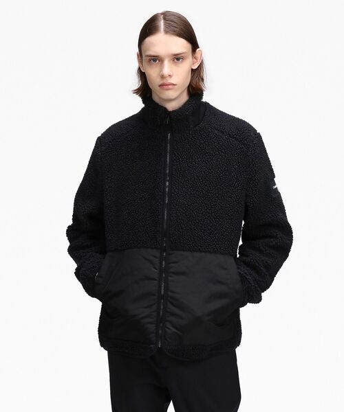 Calvin Klein（カルバン・クライン）の「ジップアップ ボアジャケット（ブルゾン・メンズ・ブラック/キャメル・S/M/L/XL）」の17枚目の写真