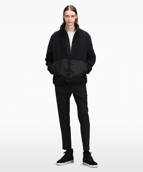 Calvin Klein（カルバン・クライン）の「ジップアップ ボアジャケット（ブルゾン・メンズ・ブラック/キャメル・S/M/L/XL）」の14枚目の写真