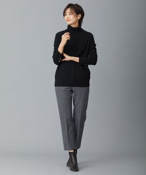 J.PRESS(ジェイプレス)の「【洗える】チェルビックチェック テーパード パンツ(その他パンツ・レディース・ブラウン系3/グレー系3・T15/T17/T13)」の3枚目の写真