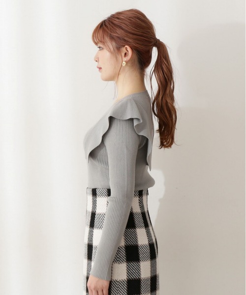 PROPORTION BODY DRESSING(プロポーションボディドレッシング)の「フレアディティールニット / 1212270013(ニット/セーター・レディース・ブラック/ライトグリーン/ホワイト系その他・FREE)」の13枚目の写真