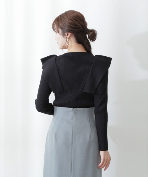 PROPORTION BODY DRESSING(プロポーションボディドレッシング)の「フレアディティールニット / 1212270013(ニット/セーター・レディース・ブラック/ライトグリーン/ホワイト系その他・FREE)」の10枚目の写真