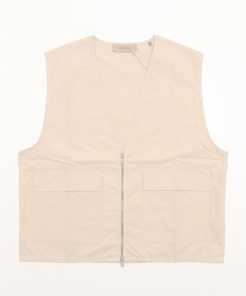 FOG ESSENTIALS(エフオージーエッセンシャルズ)の「WORK VEST(ベスト・メンズ・ベージュ/ブラック・M/L)」の1枚目の写真