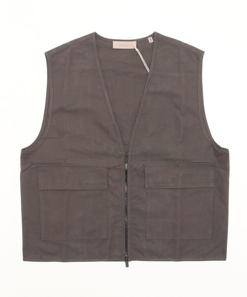 FOG ESSENTIALS(エフオージーエッセンシャルズ)の「WORK VEST(ベスト・メンズ・ベージュ/ブラック・M/L)」の2枚目の写真