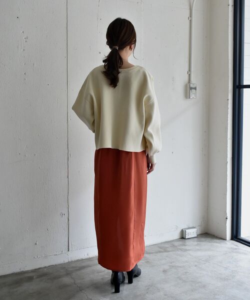 RETRO GIRL（レトロガール）の「カラーポリニットカーデ（カーディガン/ボレロ・レディース・イエロー/ブラック/パープル/オフホワイト/レッド/グリーン・FREE）」の9枚目の写真