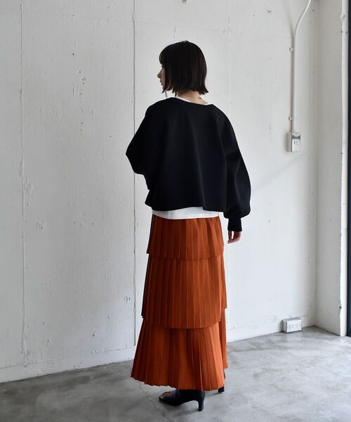 RETRO GIRL（レトロガール）の「カラーポリニットカーデ（カーディガン/ボレロ・レディース・イエロー/ブラック/パープル/オフホワイト/レッド/グリーン・FREE）」の16枚目の写真