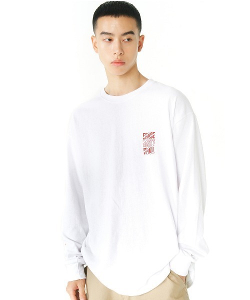 NASTY KICK（ナスティーキック）の「A'GEM/9 × .kom『NASTYKICK/NS+K/ナスティーキック』Bungy Longsleeve/バンジーロングスリーブ（Tシャツ/カットソー・メンズ・ホワイト/ブラック・M/L）」の3枚目の写真