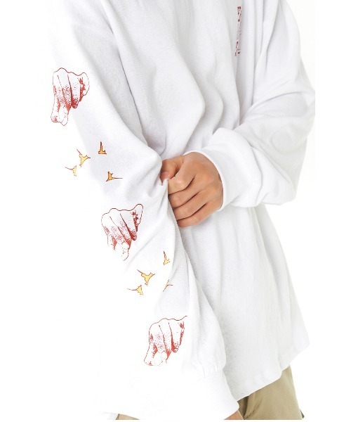 NASTY KICK（ナスティーキック）の「A'GEM/9 × .kom『NASTYKICK/NS+K/ナスティーキック』Bungy Longsleeve/バンジーロングスリーブ（Tシャツ/カットソー・メンズ・ホワイト/ブラック・M/L）」の13枚目の写真