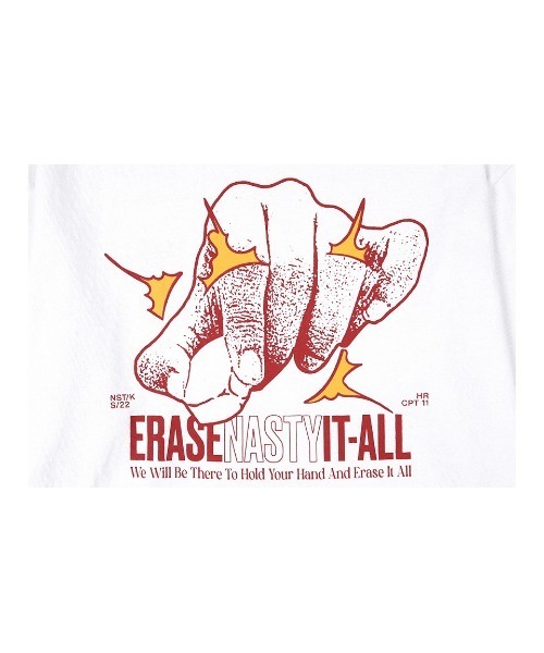 NASTY KICK（ナスティーキック）の「A'GEM/9 × .kom『NASTYKICK/NS+K/ナスティーキック』Bungy Longsleeve/バンジーロングスリーブ（Tシャツ/カットソー・メンズ・ホワイト/ブラック・M/L）」の11枚目の写真