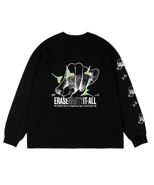 NASTY KICK（ナスティーキック）の「A'GEM/9 × .kom『NASTYKICK/NS+K/ナスティーキック』Bungy Longsleeve/バンジーロングスリーブ（Tシャツ/カットソー・メンズ・ホワイト/ブラック・M/L）」の20枚目の写真