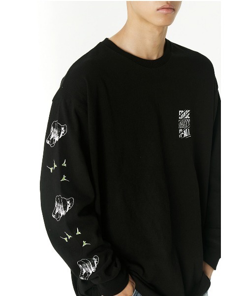 NASTY KICK（ナスティーキック）の「A'GEM/9 × .kom『NASTYKICK/NS+K/ナスティーキック』Bungy Longsleeve/バンジーロングスリーブ（Tシャツ/カットソー・メンズ・ホワイト/ブラック・M/L）」の10枚目の写真