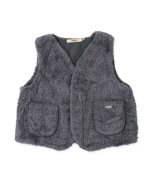 FITH(フィス)の「ボア ベスト(ベスト・キッズ・ホワイト/ベージュ/パープル・120/90/100/80/110)」の1枚目の写真