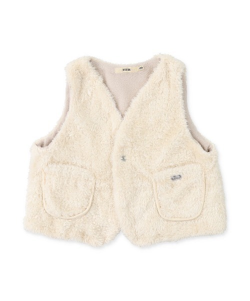 FITH(フィス)の「ボア ベスト(ベスト・キッズ・ホワイト/ベージュ/パープル・120/90/100/80/110)」の2枚目の写真