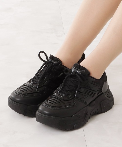 Lace Ladies（レースレディース）の「厚底ダッドスニーカー（スニーカー・レディース・ホワイト/アイボリー/ブラック/ベージュ・25/23.5/22.5/24/23/24.5）」の21枚目の写真