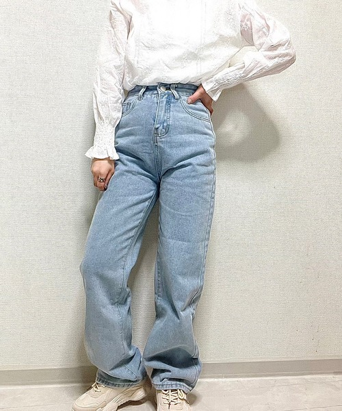 cuorequal（クオレコール）の「レディース カジュアルデニムパンツ（デニムパンツ・レディース・サックスブルー・SMALL/MEDIUM/LARGE）」の7枚目の写真